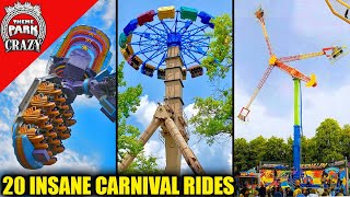 Top 20 STRANGE amp INSANE Carnival Rides [upl. by Ayihsa]