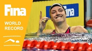 Katinka Hosszú  World Record 200m Medley  2014 FINA World Swimming Championships Doha [upl. by Erlewine]