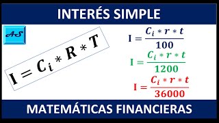 INTERES SIMPLE CON EJEMPLOS RESUELTOS [upl. by Enelkcaj904]