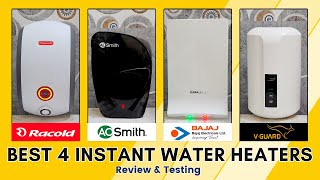 We Tested Indias Top 4 Instant Water Heaters  Racold vs AO Smith vs V Guard vs Bajaj 🌡️ [upl. by Leizo687]