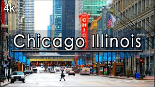 【4K】Downtown Chicago Illinois Walking Tour 1 Hour 22 Minutes 4k 60FPS UHD 4k [upl. by Bab]