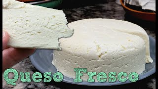 QUESO FRESCO  Homemade Fresh Cheese Recipe  Queso Fresco Casero [upl. by Matejka403]