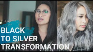 HOW TO FROM BLACK TO SILVER HAIR [upl. by Akayas]