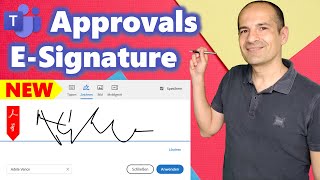 ✒ How to sign electronically an approval step with Approvals App in Microsoft Teams [upl. by Dnilazor414]