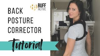 How To Wear a Posture Corrector  BUFF ACTIVE  Tutorial [upl. by Retrak]