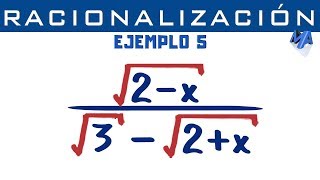 Racionalización de denominadores  Ejemplo 5 Binomio [upl. by Forester]