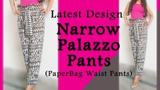 Latest Narrow Palazzo Pant Design  Narrow Palazzo Pant Cutting amp Stitching [upl. by Dal766]