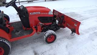 Review of Kubota BX Snow Plow BX2763A and How to Plow Snow [upl. by Airamak759]