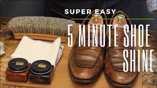 Super Easy 5 MINUTE Shoe Shine [upl. by Karr270]