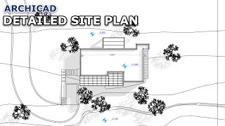 Detailed Site Plan in Archicad  Tutorial [upl. by Eniamej]