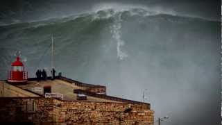 100ft World Record Wave Garrett McNamara Surfing Nazare Portugal [upl. by Kawasaki]