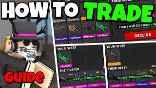 HOW TO TRADE IN MM2 Murder Mystery 2 [upl. by Erastatus663]