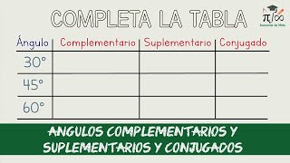 Ángulos complementarios y suplementarios  SECUNDARIA Y PREPARATORIA  PARTE 1 [upl. by Scevour917]