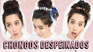 CHONGOS DESPEINADOS FÁCILES  CABELLO RIZADOONDULADO  attalia dasbel [upl. by Inahpets]