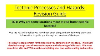 Edexcel A Level Geography  Tectonics EQ1 Revision [upl. by Llerdnam942]