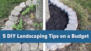 5 DIY Landscaping Tips on a Budget [upl. by Gaspar538]