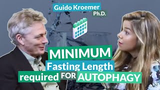 Minimum fasting length required for autophagy  Guido Kroemer [upl. by Haldes]