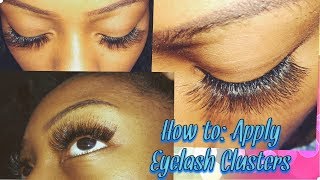 How to Apply Individual Eyelash Clusters  Jada Newman [upl. by Ttesil]