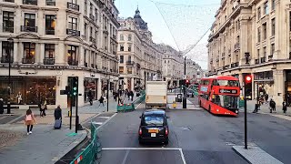 London Bus Ride 2020  Big Ben Trafalgar Square Regent Street [upl. by Ayokal]