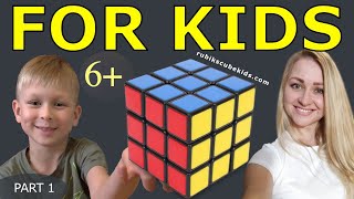 The BEST tutorial HOW TO SOLVE A RUBIKS CUBE 3 by 3  FOR KIDS  PART 1 [upl. by Akcebar]