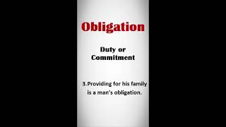 Obligation meaning  shorts [upl. by Sheilah280]