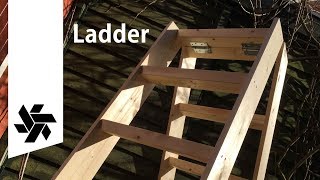 DIY Folding Ladder  Woodworking Project [upl. by Ayamahs]