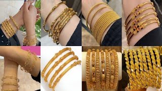 Latest Gold Bangles Designs 2023Latest Gold Jewellery Designs [upl. by Alakcim]