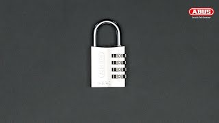 116 ABUS 14540 40mm Aluminium Combination Padlock with resettable code  Silver EAGLE [upl. by Claudia]