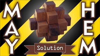 Solution for Mayhem from Puzzle Master Wood Puzzles [upl. by Ronda]