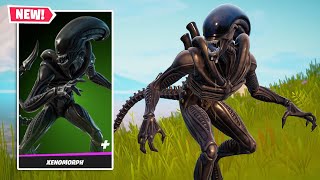 NEW XENOMORPH ALIEN Skin Gameplay in Fortnite [upl. by Kachine]