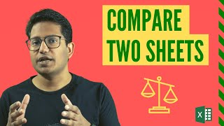 How to Compare Two Excel Sheets and find the differences [upl. by Aleekahs993]