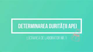 Determinarea duritatii apei [upl. by Airotcivairam980]