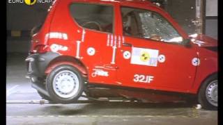 Euro NCAP Fiat Seicento 2000 Crash test [upl. by Linn]