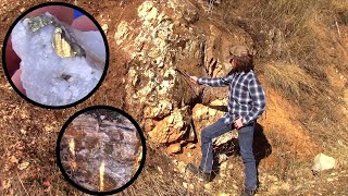 Gold Prospecting  Sampling and Searching For Banded Quartz  PYRITE and SULPHIDES [upl. by Schiro622]