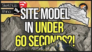 How to Model 3D Site Topography Terrain from Google Earth  Sketchup  Rhino Site Model Tutorial [upl. by Atsocal757]