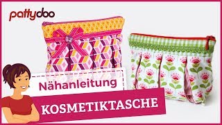 Anleitung Kosmetiktasche mit Reißverschluß nähen  auch für Anfänger [upl. by Andi]