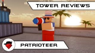 Patrioteer  Tower Reviews  Tower Battles ROBLOX [upl. by Vivyan]