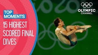 Mens 15 highest scored Final Dives at Rio 2016  Top Moments [upl. by Araminta145]