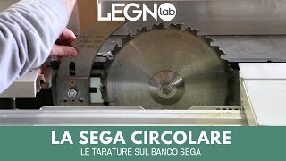 LA SEGA CIRCOLARE Le tarature sul banco sega [upl. by Ecarret]