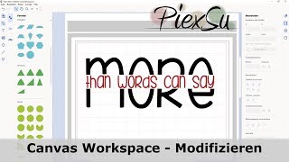 Formen und Schriften Modifizieren in Brother Canvas Workspace  PiexSu [upl. by Sonitnatsnok]