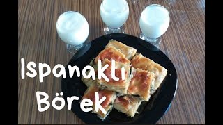 ISPANAKLI BÖREK TARIFİ EL AÇMASI ISPANAKLI TEPSİ BÖREĞİ [upl. by Nerag295]