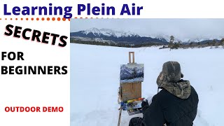 How To Plein Air Paint A WINTER Landscape  BEGINNER IMPRESSIONISM [upl. by Luemas773]