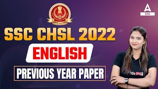 SSC CHSL 2022  English  Previous Year Paper [upl. by Aitrop]