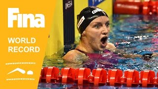 Katinka Hosszú  World Record 100m Backstroke  2014 FINA World Swimming Championships Doha [upl. by Hilel]