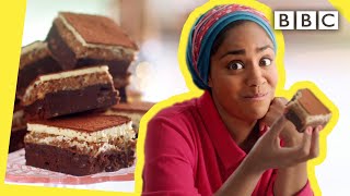 Nadiyas indulgent chocolate brownie recipe  Nadiya Bakes  BBC [upl. by Dinnage359]