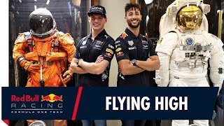 Daniel Ricciardo and Max Verstappen visit NASAs Johnson Space Center [upl. by Arlena]