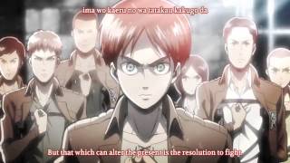 Shingeki No Kyojin Opening 1 With Lyrics [upl. by Westfahl]