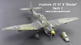 Junkers JU 87 B Stuka Italeri 148Painting amp Weathering Part2 [upl. by Ardni225]