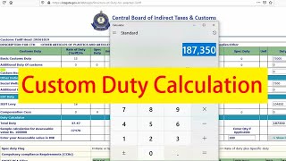 Calculate Custom Duty after GST in India  Import Duty calculation [upl. by Otrevire631]