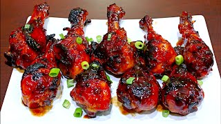 Honey Garlic Chicken Drumsticks Recipe  Easy and delicious chicken recipe [upl. by Attenod]